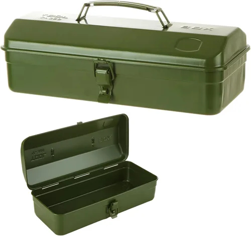 Vista 8 de JMIATRY 12Inch Black Small Tool Box Metal Mini Tool Box with Locking Latch
