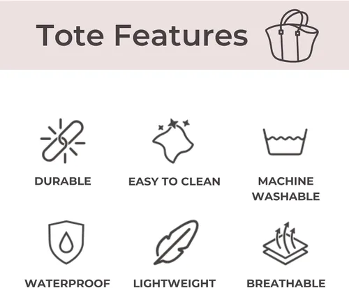 Vista 7 de POPUPS Bolso grande de neopreno para mujer - Bolso de mano de diseñador para todos los días, para el trabajo, la playa y viajes con bolsillos