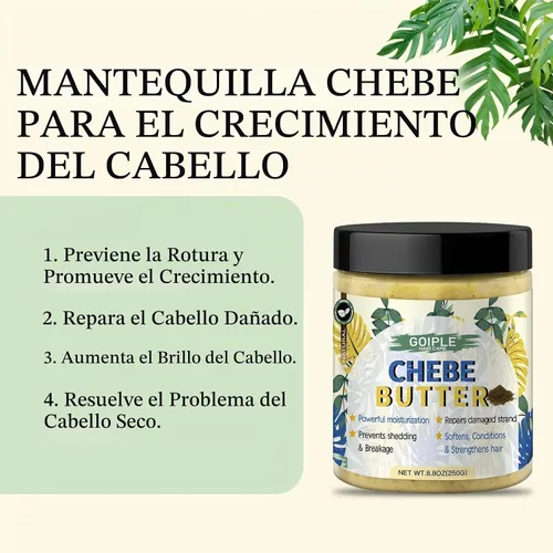 Vista 6 de WOZUTUNT 8.8 oz Mantequilla de Chebe para el Crecimiento, Engrosamiento y Humectación del Cabello - Mantequilla de Crema para el Cabello de Alta