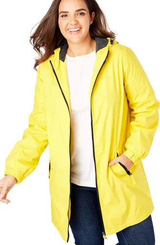 Vista 5 de Woman Within Chubasquero con capucha y talla grande para mujer