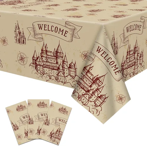 Vista 16 de SpinLaLa Mantel de plástico desechable de 3 piezas de 54 x 108 pulgadas, diseño de fuegos artificiales negros y horizonte urbano para fiestas de Año
