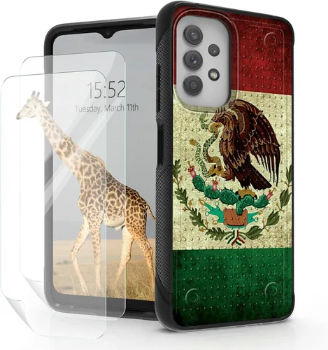 Vista 24 de Funda para Samsung Galaxy A23 Galaxy A13 4G/5G, Galaxy A04, Galaxy A04S, Galaxy A32 5G, con 2 protectores de pantalla, funda protectora de doble
