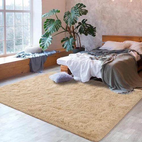 Vista 164 de Softlife Alfombra naranja para dormitorio, alfombra de felpa esponjosa para sala de estar para niñas, alfombra lanuda para niños, alfombra suave