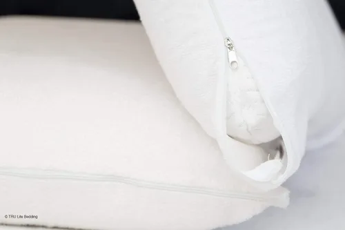 Vista 8 de Fundas de almohada antialérgicas contra la suciedad, protector irritante, funda de algodón de rizo transpirable de alta calidad, 100% impermeable