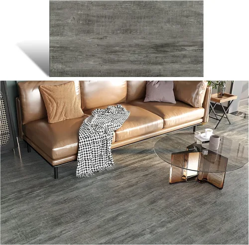 Vista 11 de VEELIKE Azulejos de suelo de mármol negro de 12 x 24 pulgadas para despegar y pegar, para baño, impermeables, autoadhesivas, calcomanías de vinilo