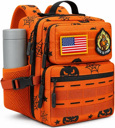Vista 11 de Mini mochila táctica de 9L para hombres y mujeres, mochila táctica militar pequeña para deportes, gimnasio, senderismo, viajes, camping, Verde Verde