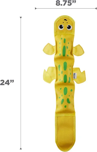 Vista 26 de Outward Hound Fire Biterz - Juguete interactivo de peluche para perro con forma de tortuga, tamaño mediano, hecho de material de manguera contra