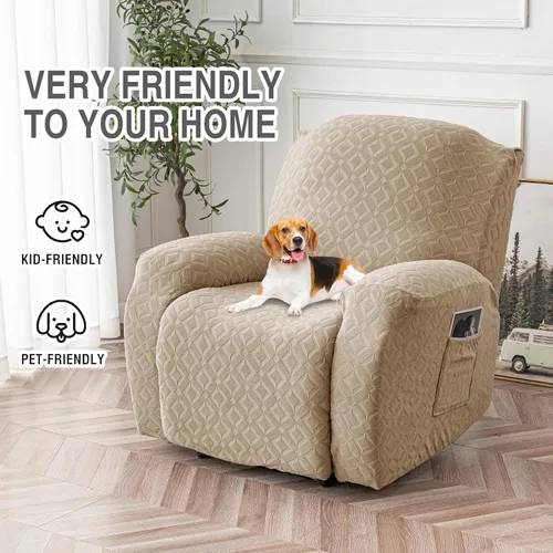 Vista 142 de Gennia Funda Impermeable para Silla Reclinable, Fundas Elásticas para Sofá Reclinable con Bolsillos, Fundas Lavables para Silla Reclinable Lazy Boy