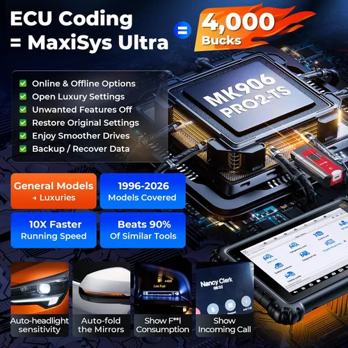 Vista 3 de Escáner Autel MaxiCOM MK906 PRO2-TS: Herramienta de escaneo bidireccional, codificación de ECU V2.0 TPMS Programming, 40+ Resets, 3000+ Active