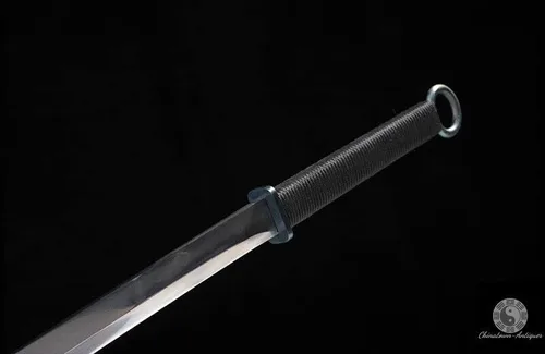 Vista 3 de GLW Espada Batalla Anillo Pommel Dao Han Espada Compuesto Patrón Doblado Hoja de Acero Sharp#0950