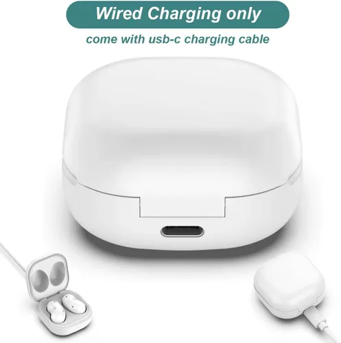 Vista 3 de Kissmart - Funda de carga para auriculares Galaxy Buds Live SM-R180 (blanco) Funda de cargador de repuesto para Samsung Galaxy Buds Live