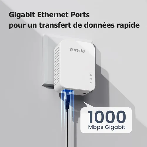 Vista 4 de Powerline Set 1000Mbps Tenda AH3