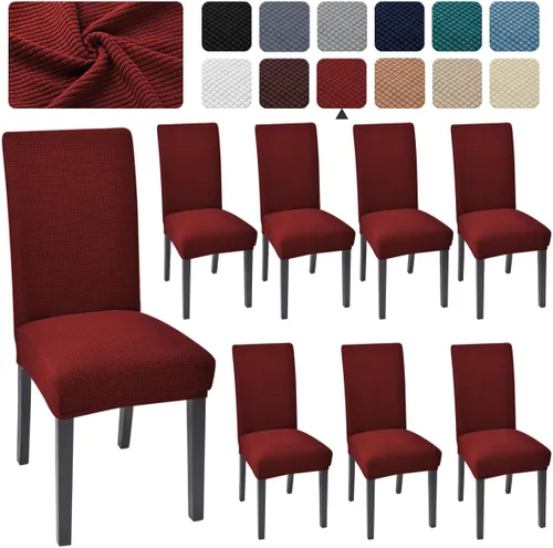 Vista 44 de Juego de 4 fundas para sillas de comedor y cocina, fundas para sillas de comedor, color negro