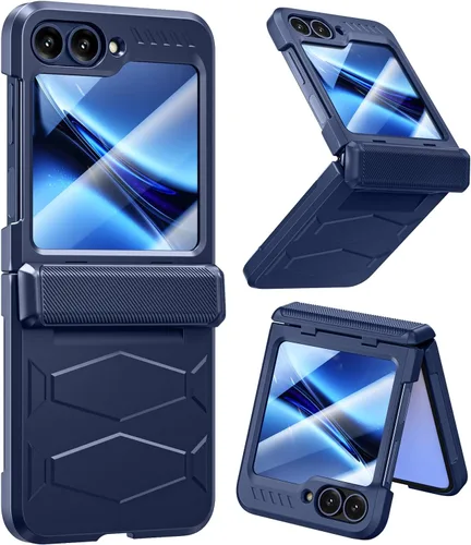 Vista 9 de Funda para Samsung Z Flip 4: [Protección completa de bisagra] Funda delgada para teléfono con protección de pantalla incorporada, protección