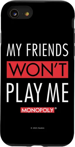 Vista 13 de Funda blanca para iPhone 15 Monopoly My Friends Won't Play