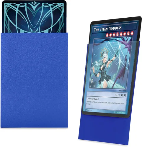 Vista 3 de TitanShield (150 mangas) tamaño pequeño japonés, fundas para tarjetas de comercio para Yu-Gi-Oh, Pelea de cartas Vanguard & More