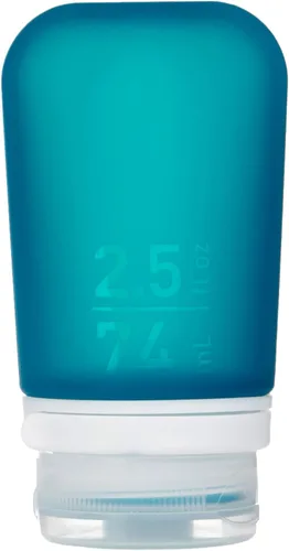 Vista 10 de Humangear GoToob, pequeño padre, Agua (Aqua)), HG3161 Refillable & Leak-Proof Silicone Travel Size Bottles with Locking Cap for Toiletries