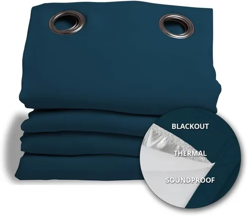 Vista 12 de Moondream DecibelControl™ Cortina insonorizada 3 en 1, reducción de ruido, aislamiento térmico, 100 % opaca, tecnología patentada, fabricada