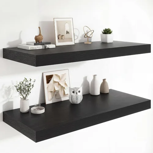 Vista 53 de Heimlove Estantes Flotantes de 12 Pulgadas de Profundidad, Estante de Pared de 12 x 12 Pulgadas de Largo, Estante de Exhibición y Almacenamiento
