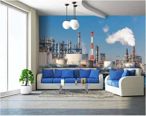 Vista 14 de wall26 - Interior de fábrica con máquinas - Mural de pared extraíble Papel pintado autoadhesivo grande - 66x96 pulgadas