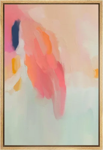 Vista 18 de MUDECOR Impresión en Lienzo Enmarcado Arte de Pared Pincelada Floral Abstracta en Tonos Neutros Cálidos Tonos Terrosos Ilustraciones Minimalismo
