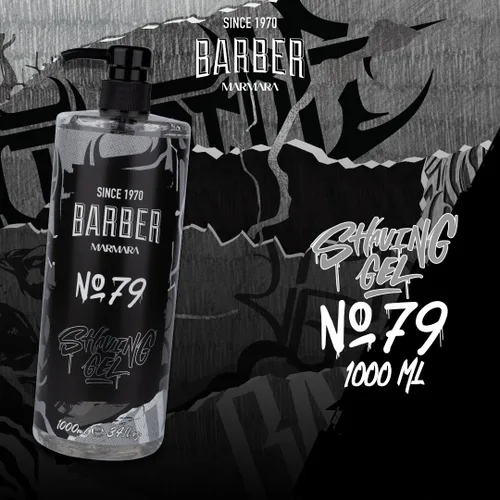 Vista 6 de Barber Marmara No. 79 Gel de afeitar para hombre, transparente, sin espuma, gel de afeitado con bomba, calidad profesional de peluquería turca