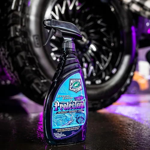 Vista 7 de Turtle Wax X Mister Cartoon 54258 - Protector interior y exterior, fórmula de secado rápido, para tableros, neumáticos, molduras, plásticos, goma