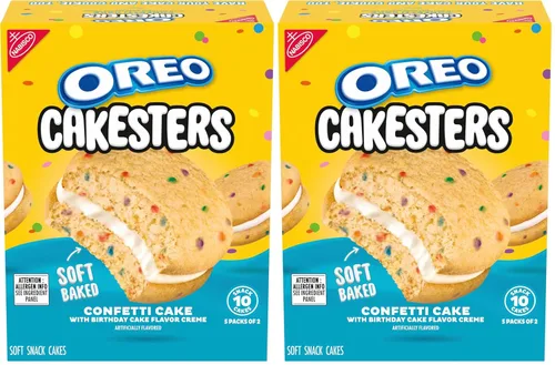 Vista 19 de OREO Cakesters Soft Snack Cakes, 12 paquetes de 5 unidades (60 paquetes de bocadillos en total) 2 pasteles por paquete, envueltos individualmente