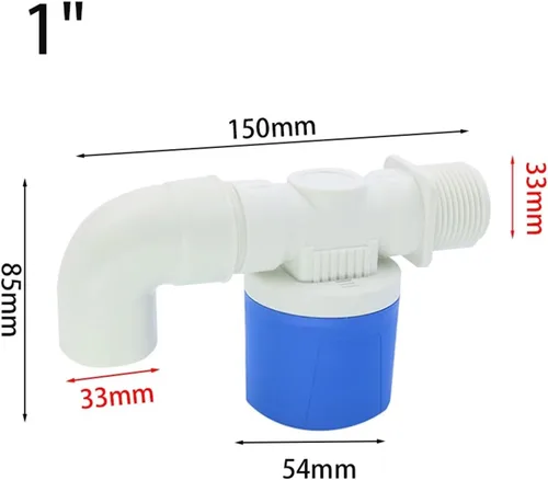Vista 6 de Válvula de flotador de control automático de nivel de agua de 1/2 pulgadas, 3/4 pulgadas, 1 pulgada para piscina de torre de tanque, tope de entrada