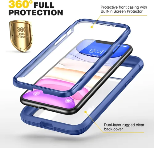 Vista 116 de DIACLARA - Funda transparente compatible con iPhone XR 6.1 pulgadas 2018
