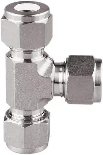 Vista 5 de Beduan Conector neumático del tubo del adaptador de la camiseta Let-Lok de las colocaciones de la compresión del acero inoxidable 1/4