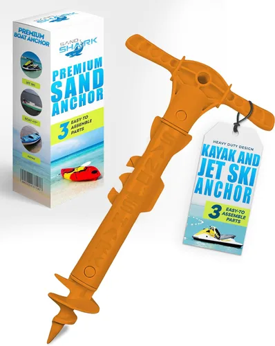 Vista 14 de SandShark - Anclaje para barco deportivo y anclaje para moto acuática. Poste de anclaje de agua poco profunda para barco y PWC. Kit de anclaje