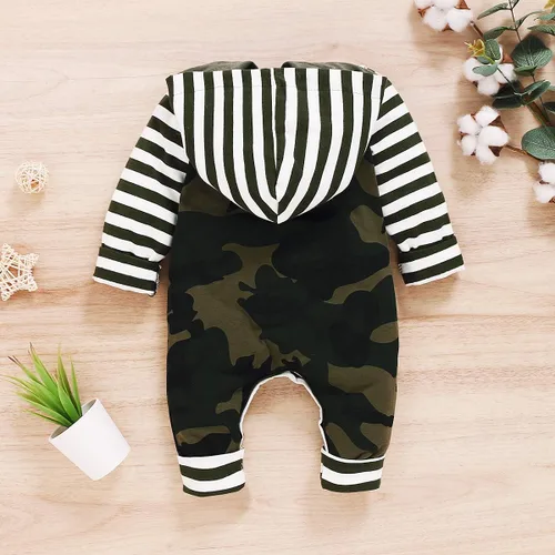 Vista 5 de Conjunto de ropa de camuflaje de manga larga para bebés recién nacidos