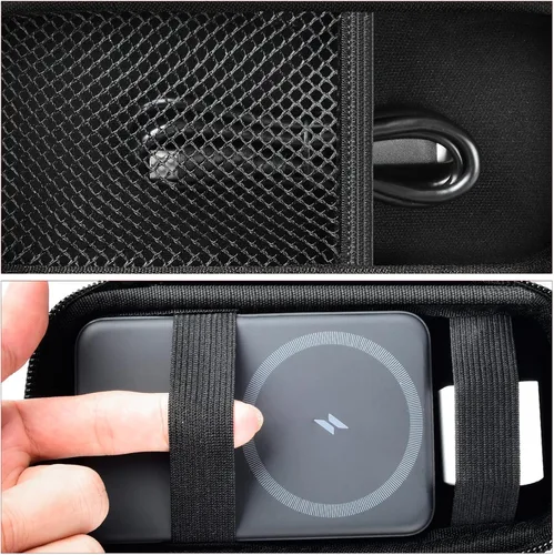 Vista 5 de Estuche para la batería magnética Anker de 10,000 mAh, cargador portátil inalámbrico plegable, soporte para 633/622/621/321 de 5,000 mAh Power Bank