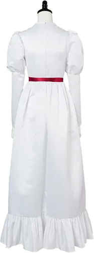 Vista 2 de Kirinboy Anna - Disfraz de Halloween de terror, vestido blanco para juegos de rol, vestido elegante