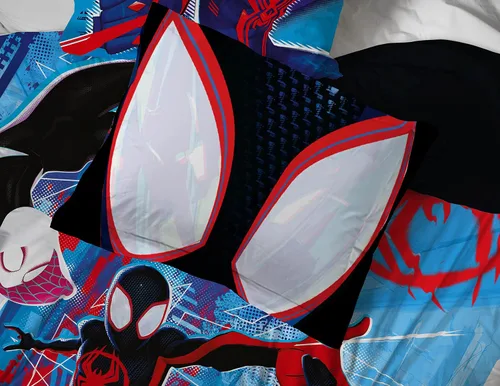 Vista 6 de Marvel Spiderman - Juego de edredón tamaño matrimonial de 7 piezas para niños, multicolor Bed in a Bag, Comforter Sheets Shams Pillowcases, Multi
