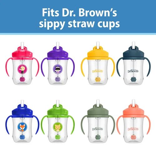 Vista 3 de Kit de Reemplazo de Pajita para la Primera Taza de Bebé de Dr. Brown's con Una Pajita y Un Cepillo de Limpieza, Libre de BPA