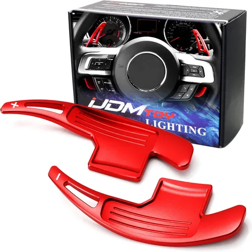 Vista 10 de iJDMTOY Extensiones de paleta grandes de aluminio deportivas compatibles con Ford Mustang 2015-2023 Azul