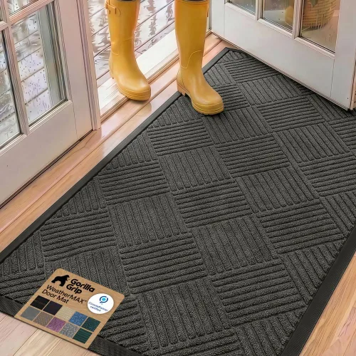 Vista 141 de Gorilla Grip - Tapete WeatherMax todo terreno 100% impermeable, caucho natural, resistente a manchas y decoloración, interior y exterior, fácil