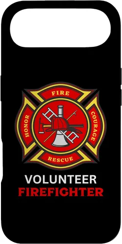 Vista 27 de Funda para iPhone 16 con logotipo de bomberos voluntarios con símbolo de bombero