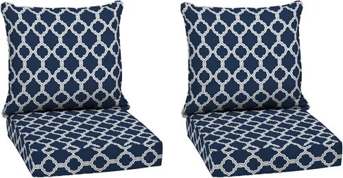 Vista 17 de Arden Selections Juego de asiento profundo para exteriores, 24 x 24, a prueba de lluvia, resistente a la decoloración, asiento profundo y cojín