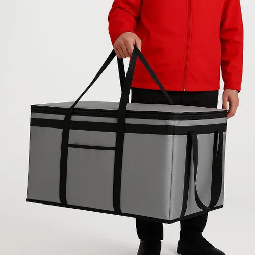 Vista 15 de musbus - Paquete de 2 bolsas aislantes reutilizables para comestibles, bolsa enfriadora plegable para comestibles, bolsa aislante grande resistente