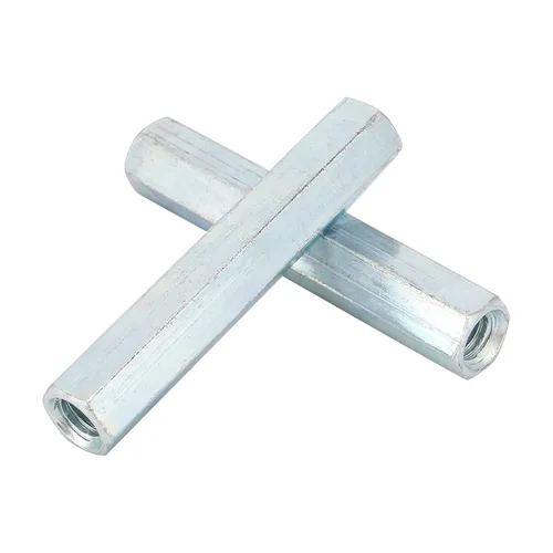 Vista 5 de Tuercas de varilla largas M8 x 66 Acoplamiento de acero al carbono Manguito hexagonal Tuerca de enfrentamiento de conexión Tornillo