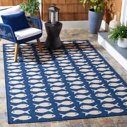 Vista 31 de SAFAVIEH Alfombra lavable para exteriores, colección Patio de 2.3 x 6.7 pies, color negro y beige, no desprende pelusa y fácil limpieza, ideal