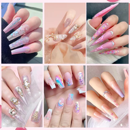 Vista 7 de Kolinsky - Cepillo de uñas acrílicas con mango de metal degradado de talla rojo rosa, aplicación acrílica, extensión de uñas de gel