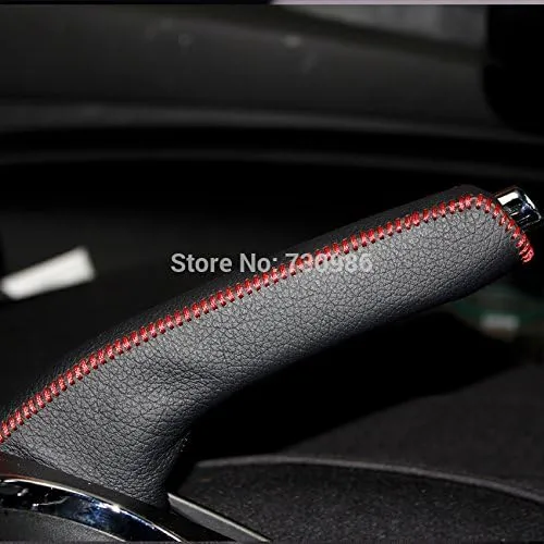 Vista 3 de JI - Funda para freno de mano de piel auténtica para SsangYong Korando