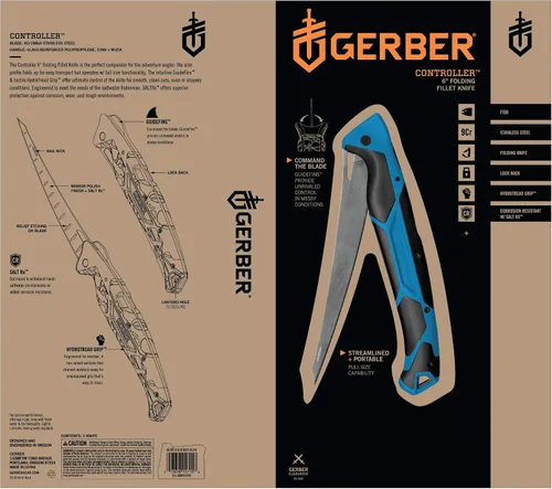 Vista 5 de Gerber Gear Controller - Filete plegable – Cuchillo de pesca de agua salada – Accesorio de pesca resistente a la corrosión – Equipo premium – 6