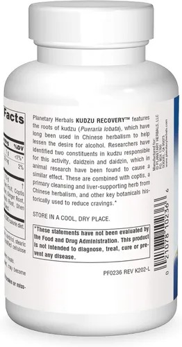 Vista 2 de Planetary Herbals Kudzu Recovery 750 mg Anti-Alcohol y Apoyo Hígado - 120 Tabletas