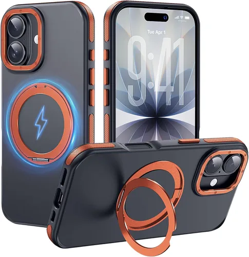 Vista 78 de Funda magnética para iPhone Air con protector de lente de cámara, protección grado militar de 10 pies, compatible con funda MagSafe Slim para iPhone