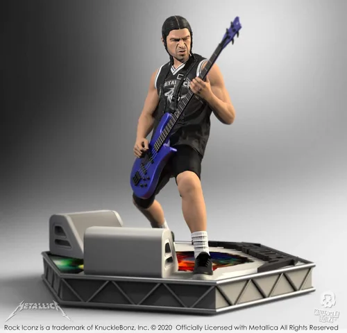 Vista 8 de Knucklebonz - Estatua coleccionable de edición limitada de Robert Trujillo (Metallica) (solo 3000 creados) - Rock Iconz, con licencia